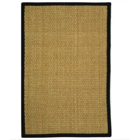 Safavieh Natural Fiber 3 ft. x 5 ft. Power Loomed Small Rectangle Rug - Natural-Black NF114C-3